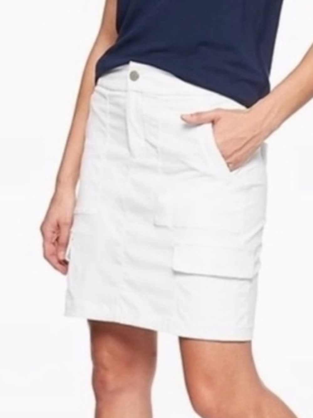 Athleta Trekki White Cargo Active Skort